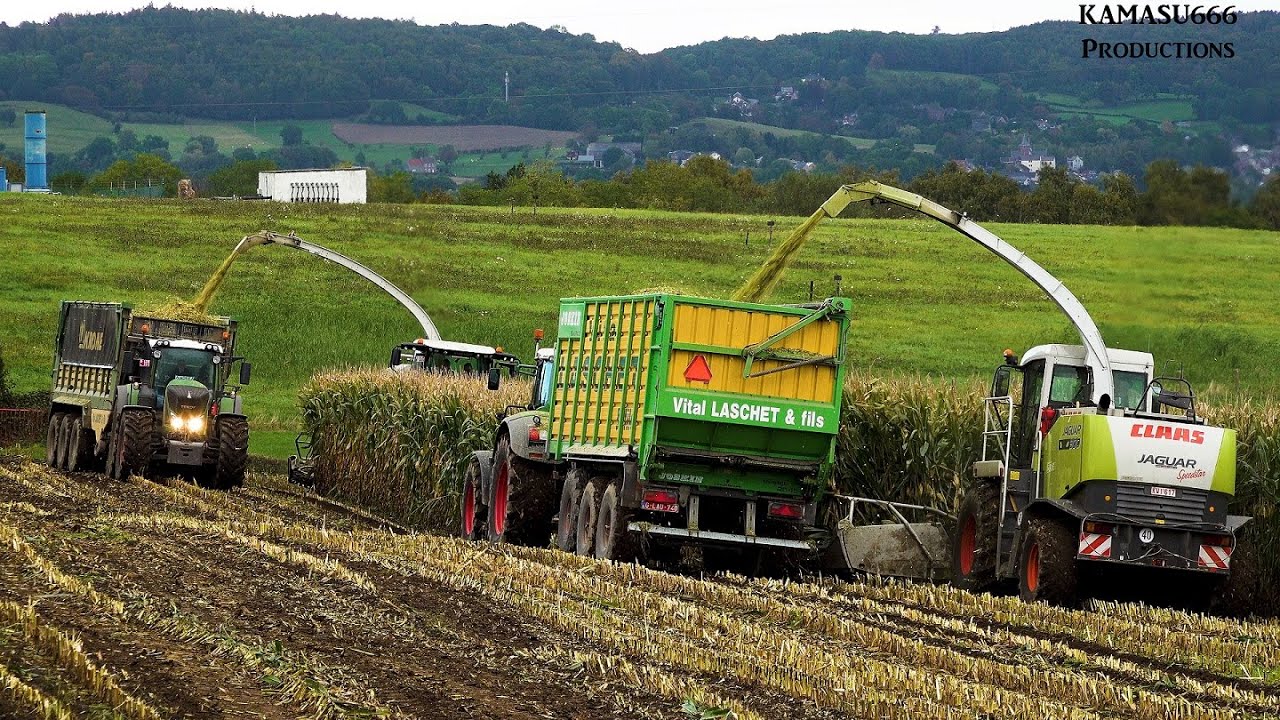 Mais 2019 : Vital Laschet / TB Agri / 2x Claas Jaguar / 9x Fendt / 4K / Maisernte XL