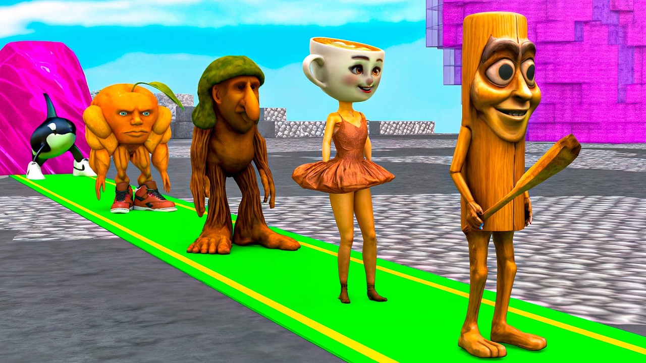 Long Slide Game With Cow Elephant Gorilla Hippopotamus Tiger 3d Animal Game Funny 3d Animals