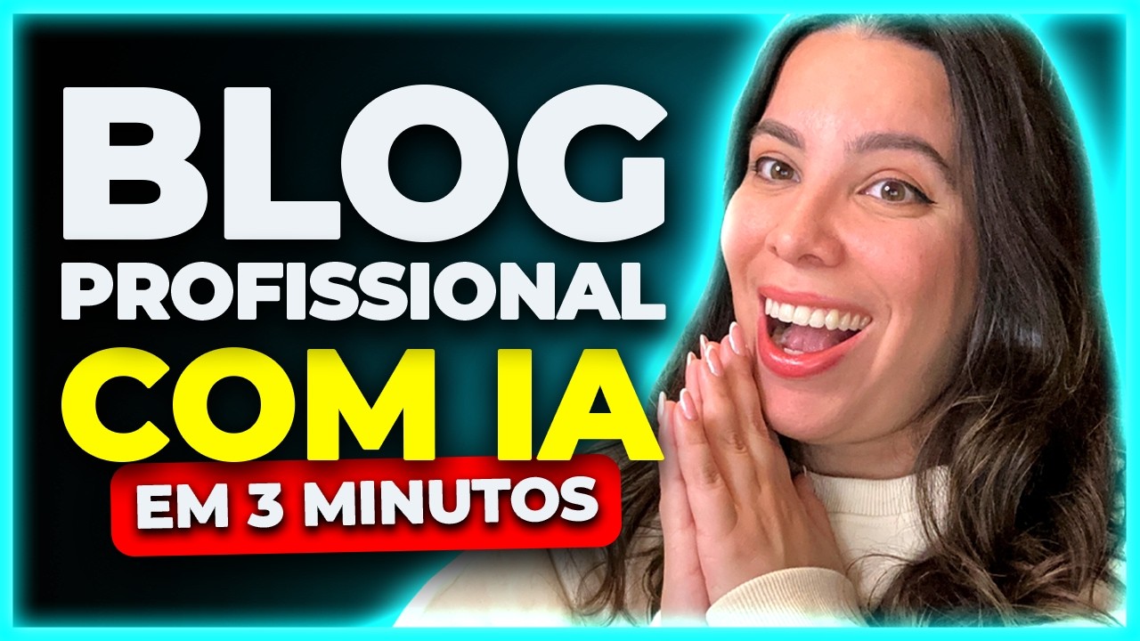 COMO CRIAR BLOG PROFISSIONAL EM 3 MINUTOS COM INTELIGÊNCIA ARTIFICIAL - Tutorial fácil