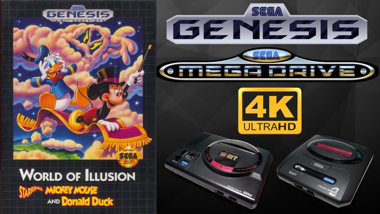 World of Illusion | GENESIS/MEGA DRIVE | Ultra HD 4K/60fps🔴| Longplay Walkthrough Full Game