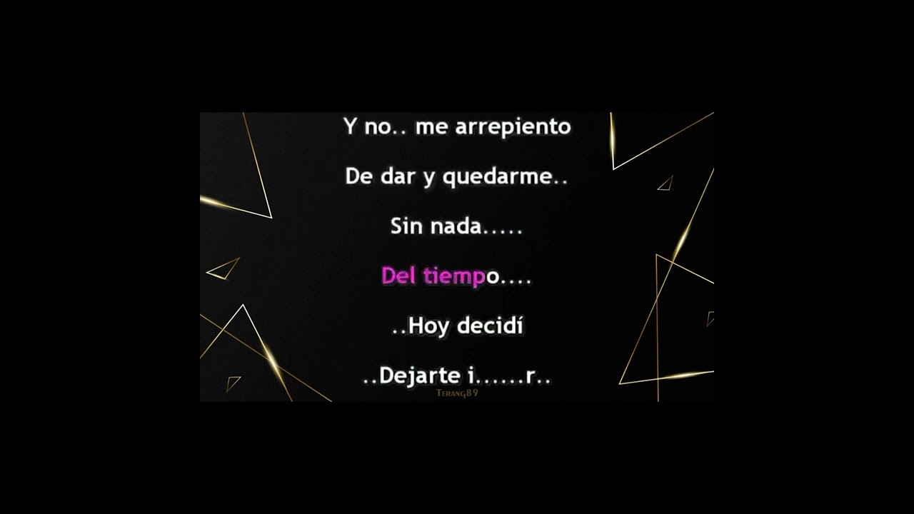 Karaoke Aunque sea en otra vida (Tono Hombre)