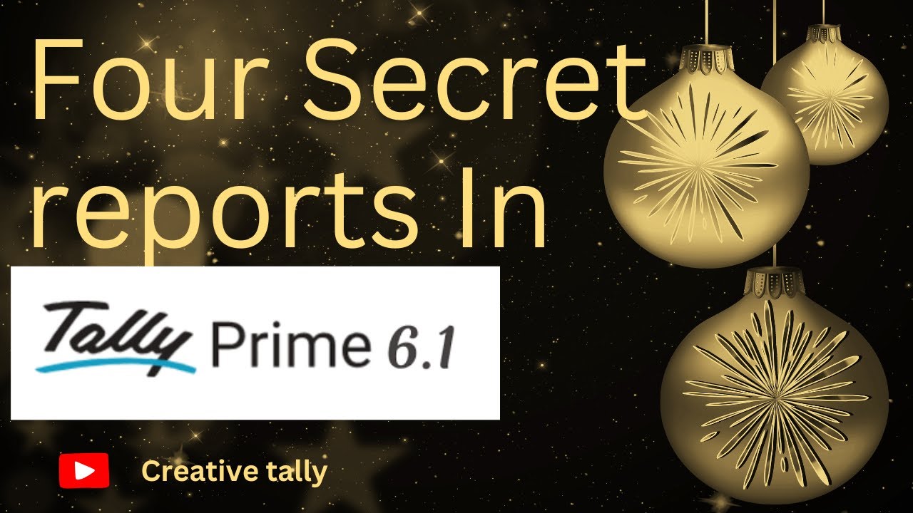 Four reports in Tally Prime