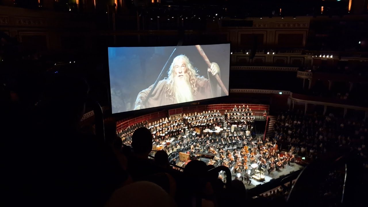 Opening Scene TLOTR The Two Towers in concert. Foundations of Stone. Royal Albert Hall.