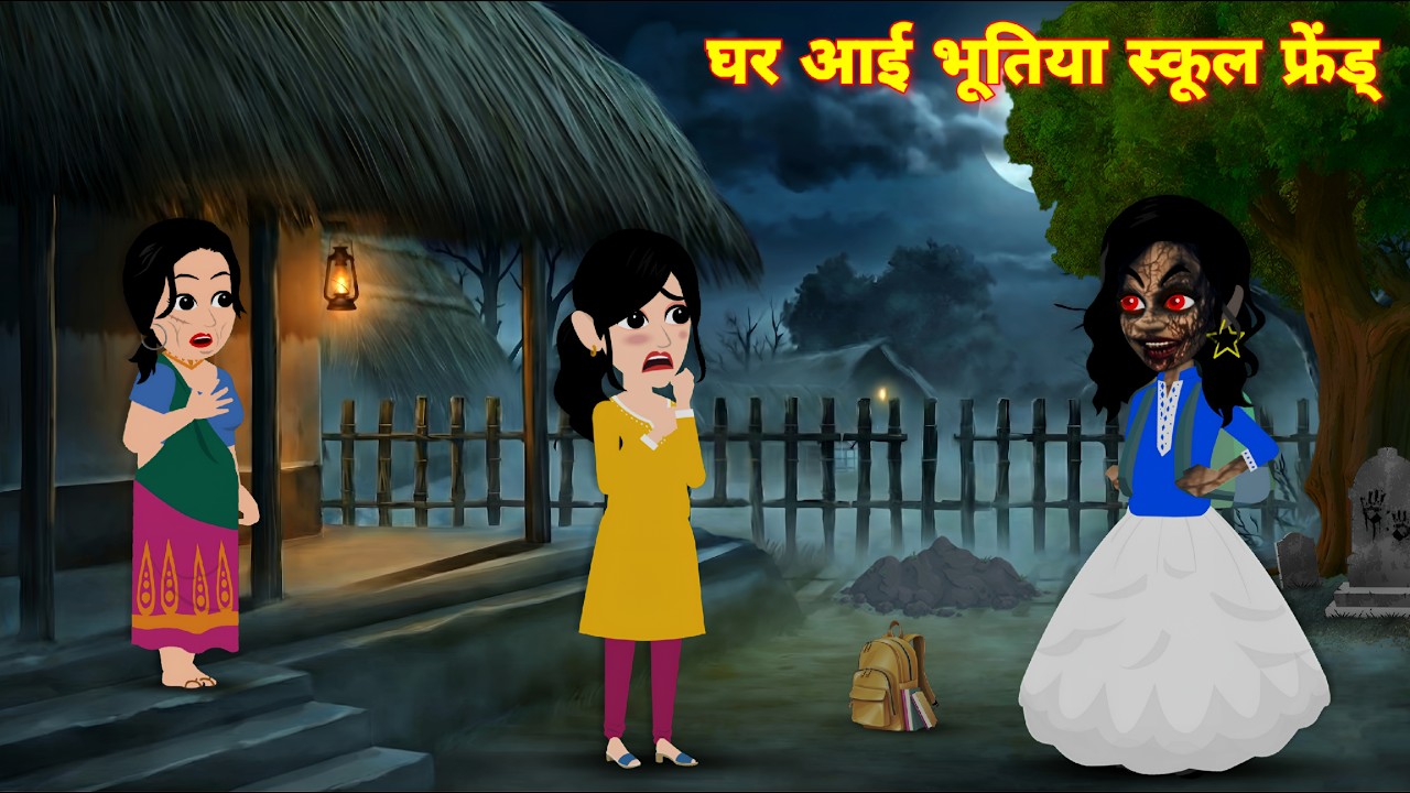 Horror story घर आई भूतिया स्कूल फ्रेंड 😱 | Bhootiya Friend | Horror Kahaniya | Hindi Horror Cartoon