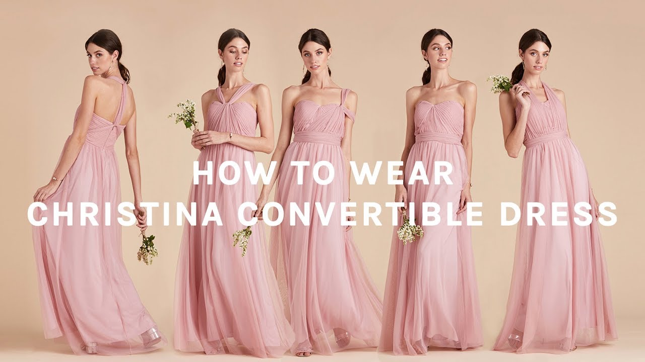How to Wear Convertible Tulle Bridesmaid Dress | Christina Dress by BIRDY GREY