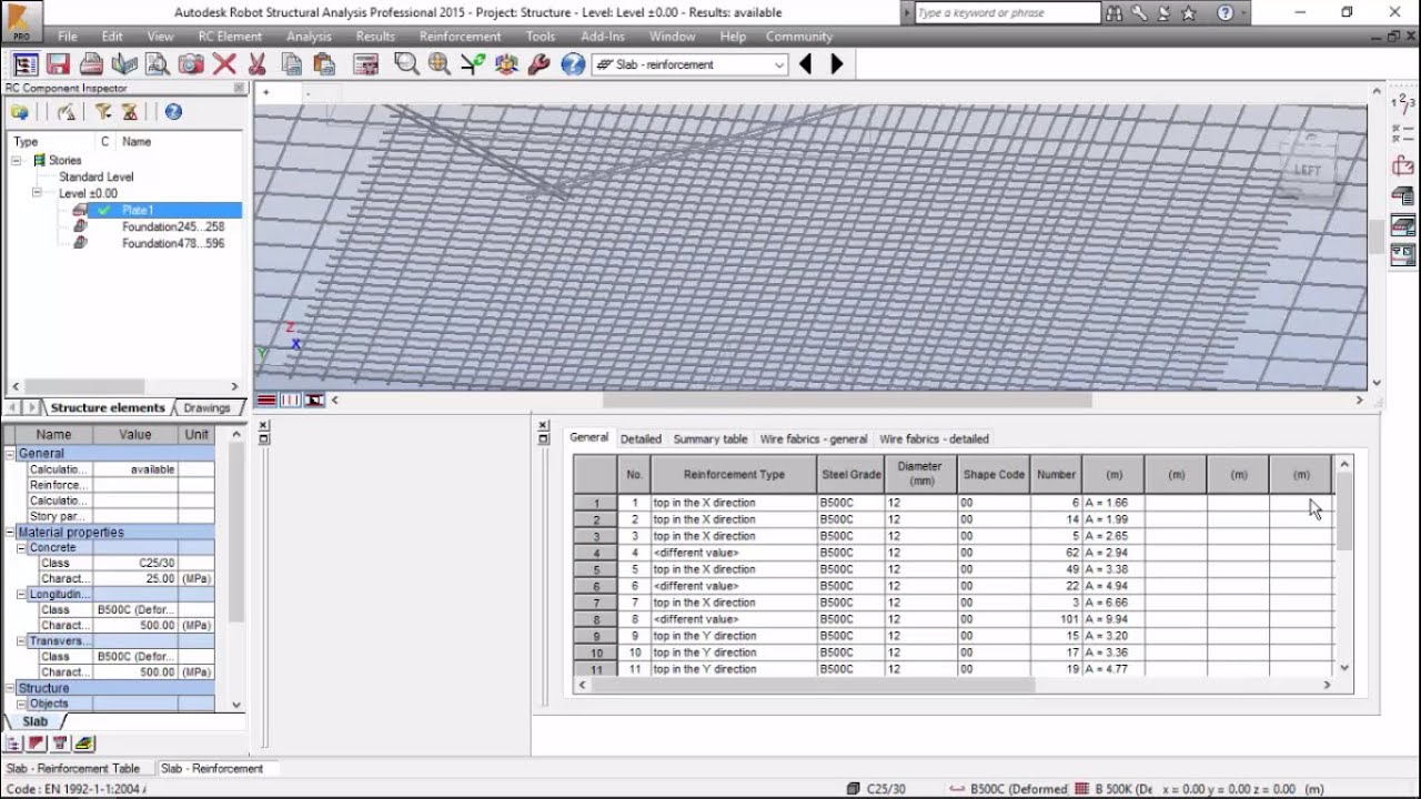 Exercise 8 - Part 4 - Defining and Analyzing a Concrete Floor (Robot Structural Analysis)