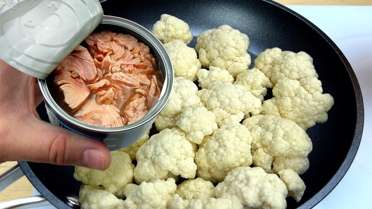 Цветная капуста + консервированный тунец! Невероятно вкусный и быстрый рецепт! # 249