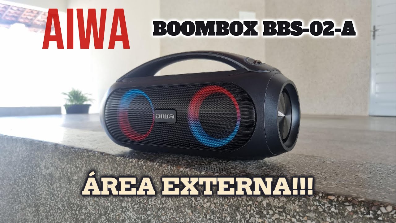 AIWA BOOMBOX BBS-02-A NA ÁREA EXTERNA