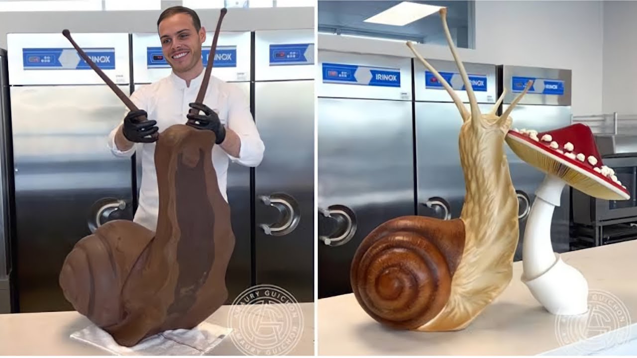 Snail making with chocolate ! interesting process | Professor Of Chocolate