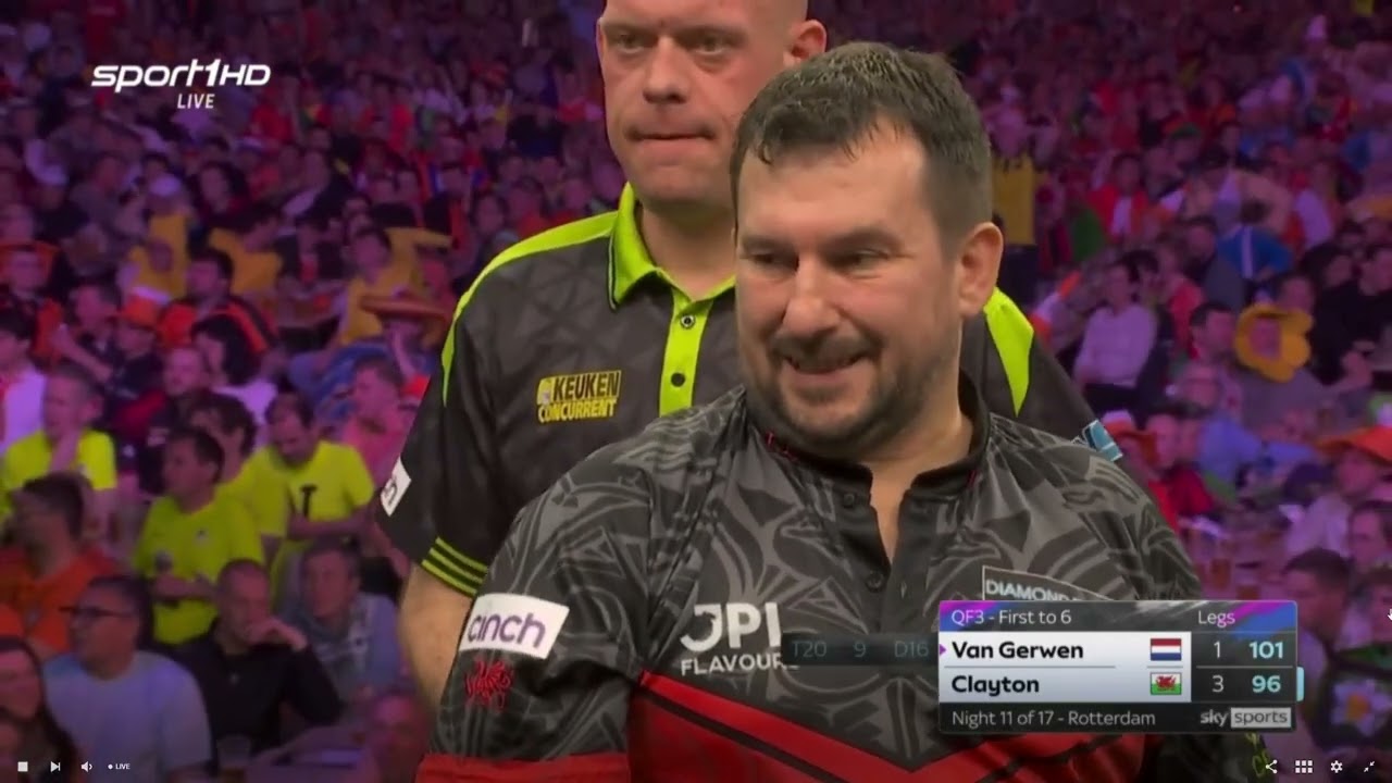 BIG FISH ALERT Michael van Gerwen vs Johnny Clayton Darts Premier League 2026 Rotterdam