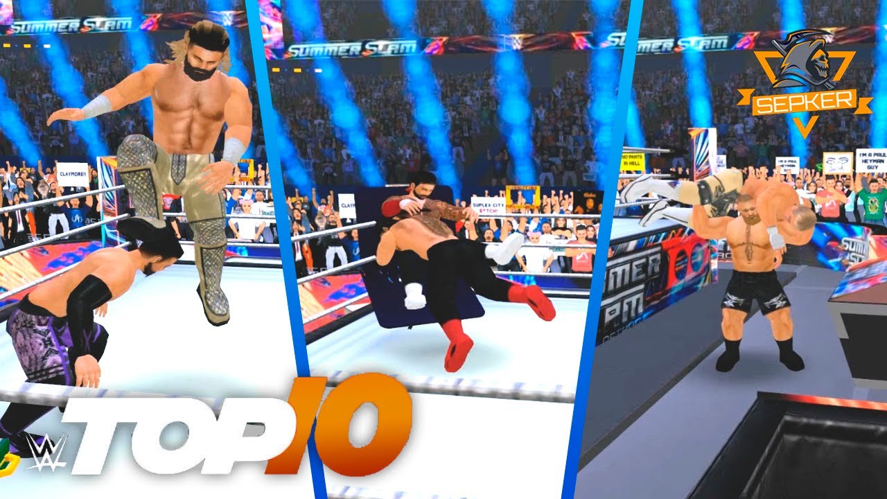 10 лучших моментов Summerslam 2023 от WWE в роли WR3D 2K23!