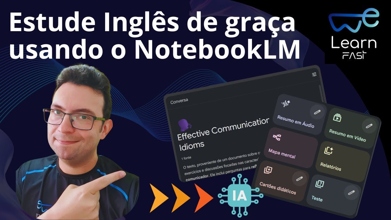 Aprenda Inglês com a WeLearnFast usando o NotebookLM da Google!