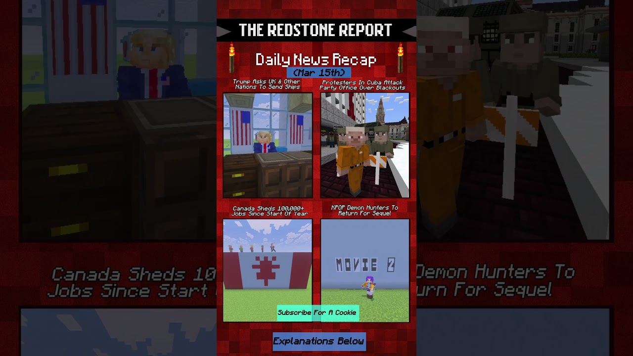 Daily News in 5 Seconds!! #minecraft #news #headlines #kpopdemonhunters #kpop #trump