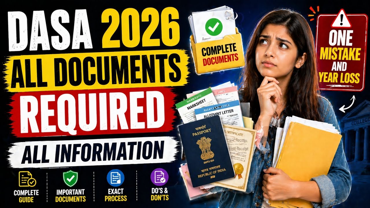 All Documents Required for DASA 2026 Admission | Full Process Explained