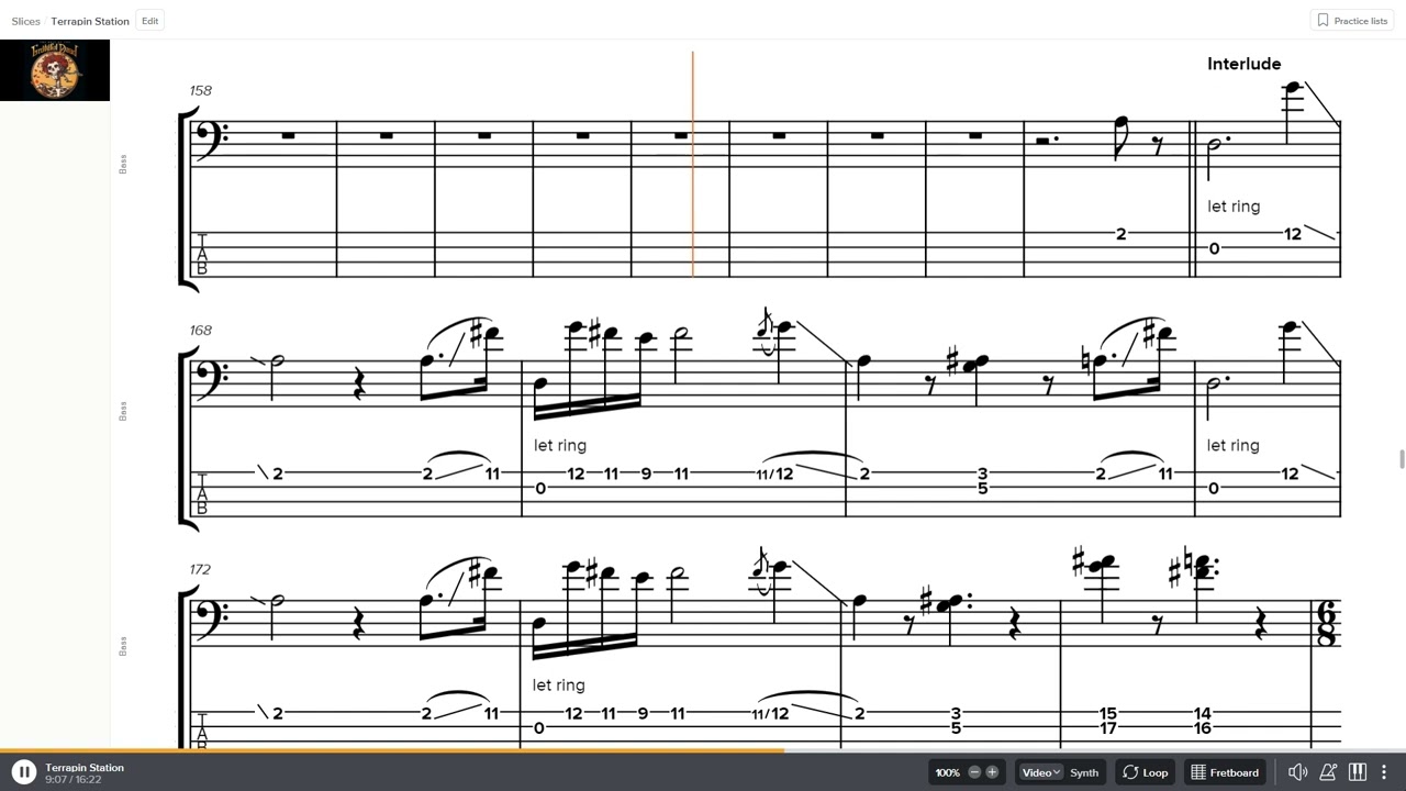 Grateful Dead - Terrapin Station Bass Tab