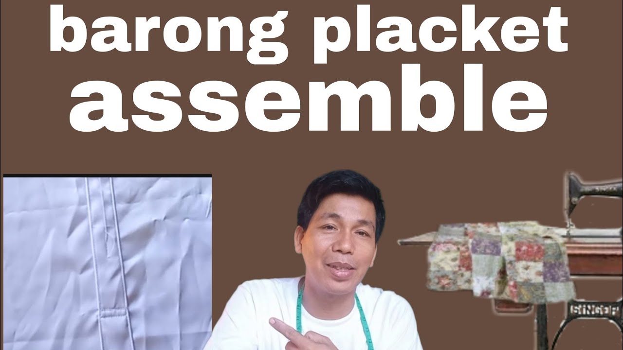 paano gumawa ng placket ng barong/ how to make placket