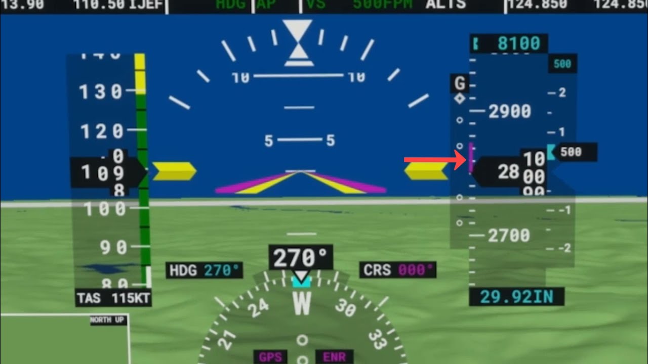 Garmin G1000:  Vertical Speed