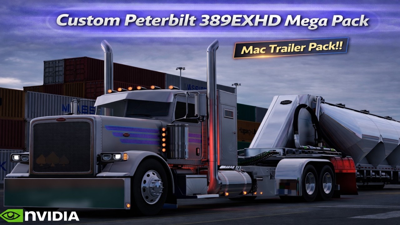 *Peterbilt 389EXHD Pack* Grain Haul New Orleans to Port Fourchon *JBX2/TAA Combo* 4K ATS 1.58