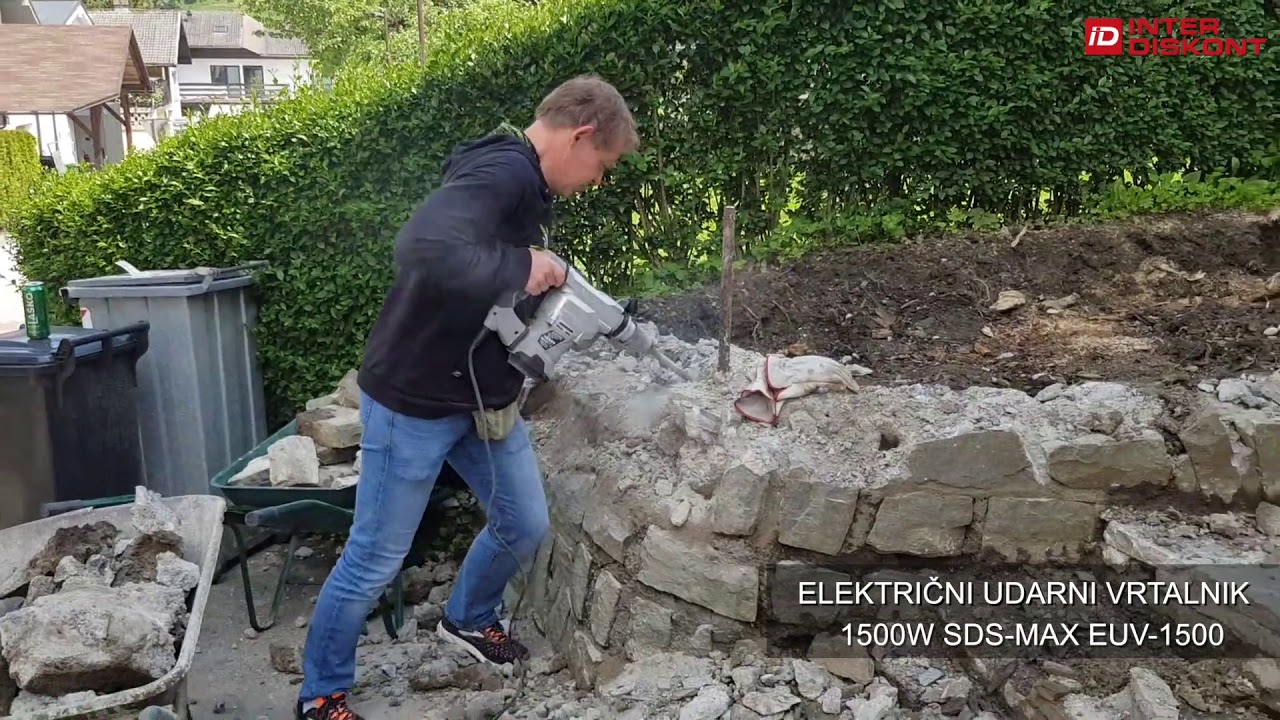 Električni Udarni Vrtalnik 1500W SDS-MAX EUV-1500 - INTER DISKONT