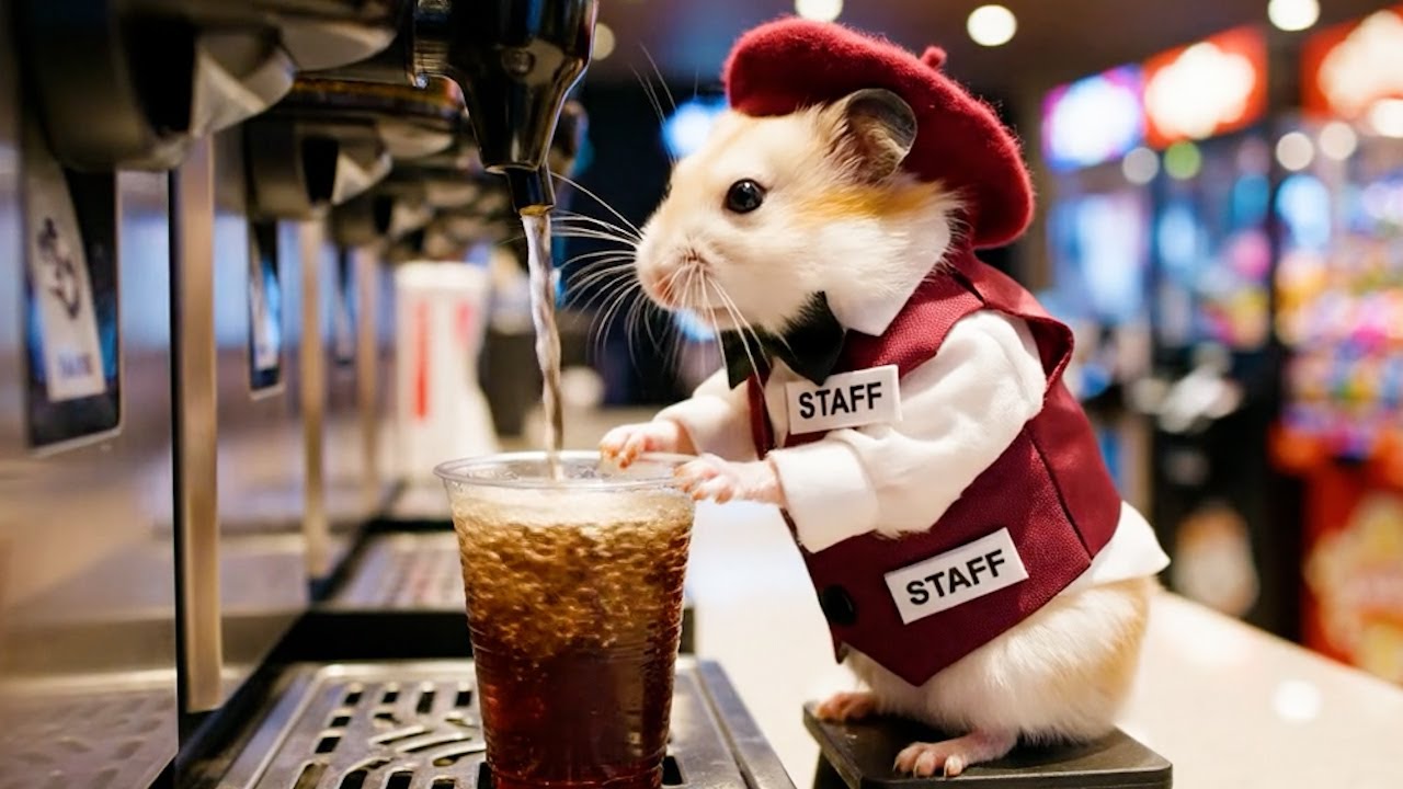 かわいいハムスターの映画館スタッフ｜A Day Working at the Movie Theater
