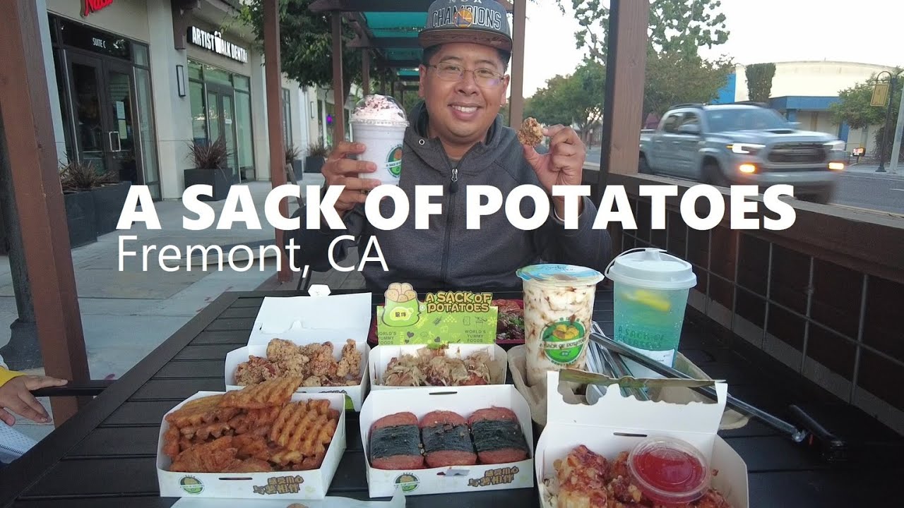 WHAT TO EAT l A Sack of Potatoes l Food Review 2022 l Fremont, CA -Taiwanese Snacks and Boba Drinks!