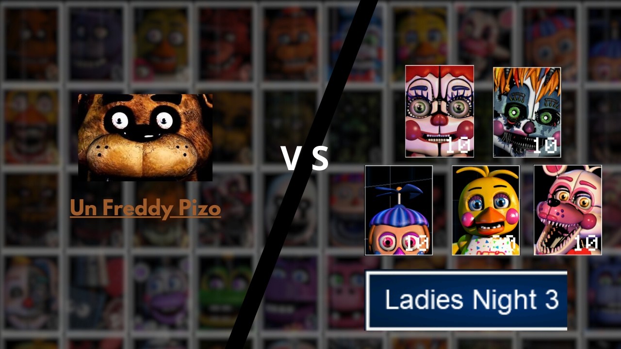 Un Freddy Pizo Contre Ladies Night 3 Dans FNAF UCN