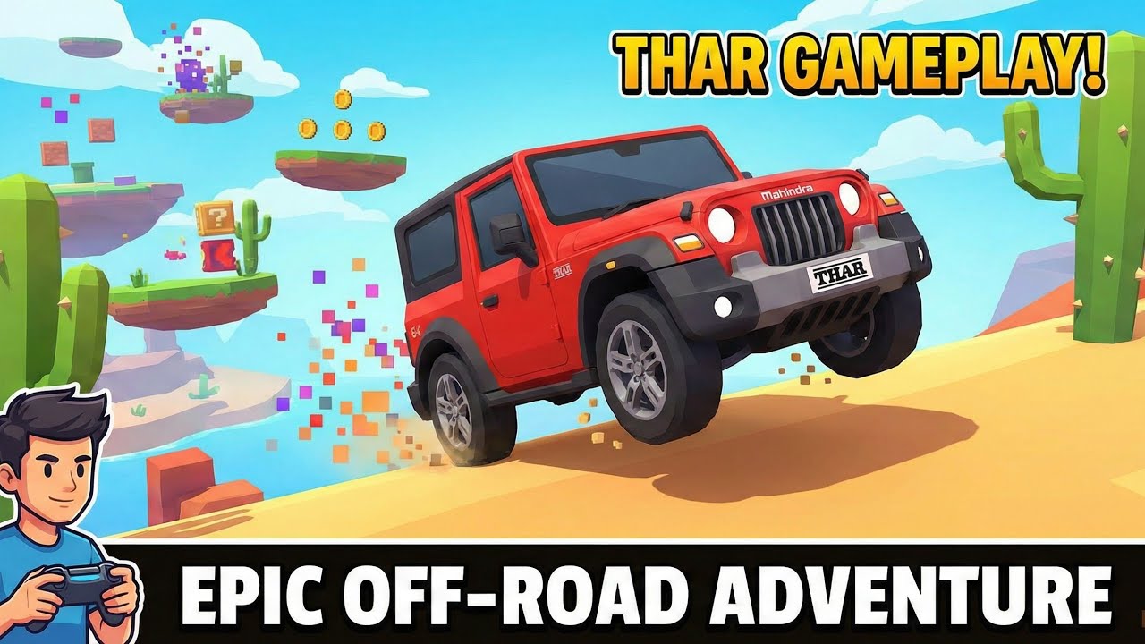 THAR OFFROAD GAMEPLAY 🔥 | Desi Driving Challenge 😱 #game 