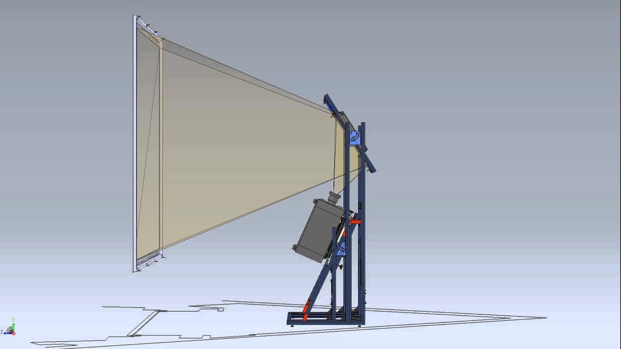 SMALL SPACE REAR PROJECTION SETUP - Projector Mirror Mount with Screen