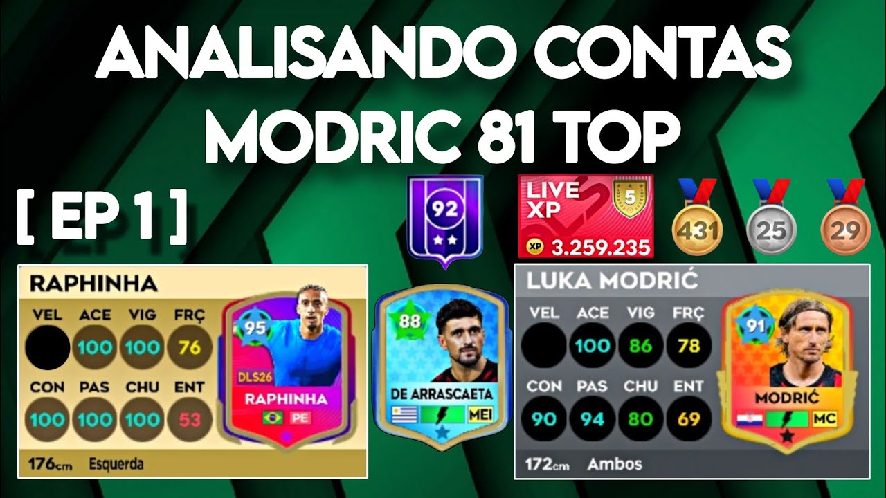 DLS 26 [ EP 1 ] ANALISANDO A CONTA DOS INSCRITOS ( TEM O MELHOR LUKA MODRIC 81 )