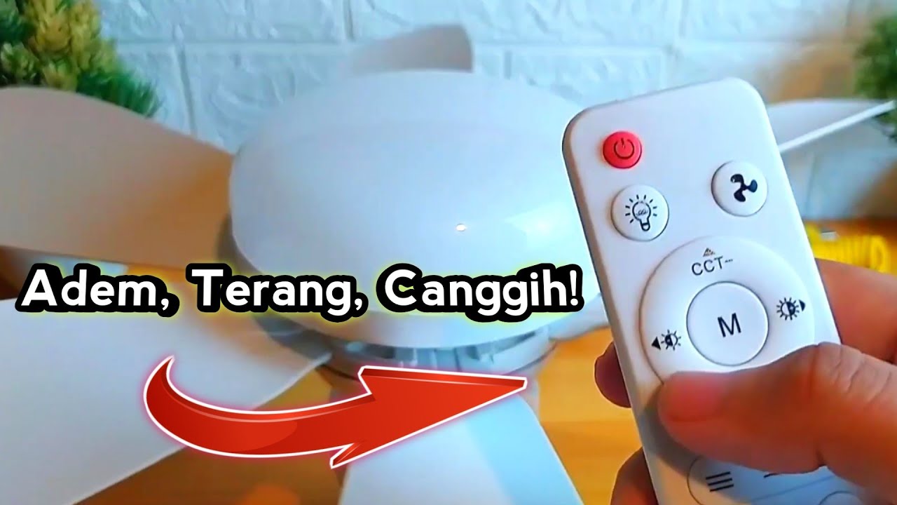 Nah ini paket lengkap! Unboxing Lampu Kipas Angin Plafon Dengan Remote💡