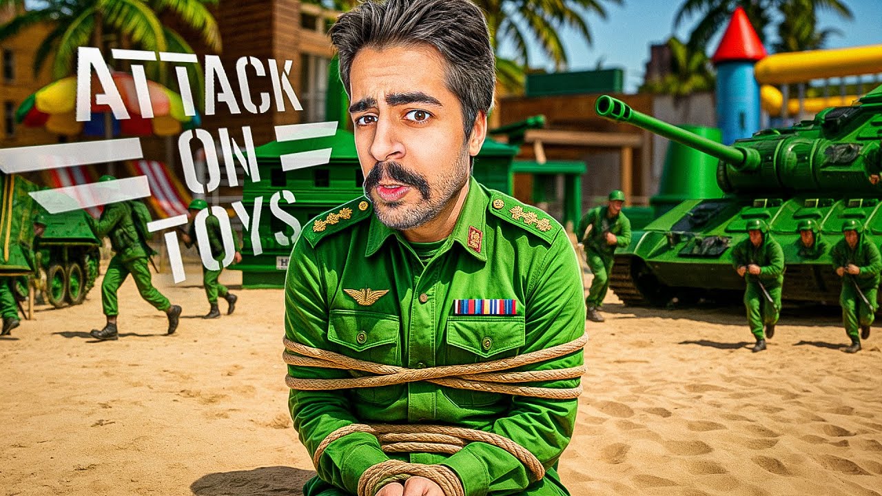 چالش پیروزی بدون دخالت خودم ! ⚔️🔥 | Attack on Toys