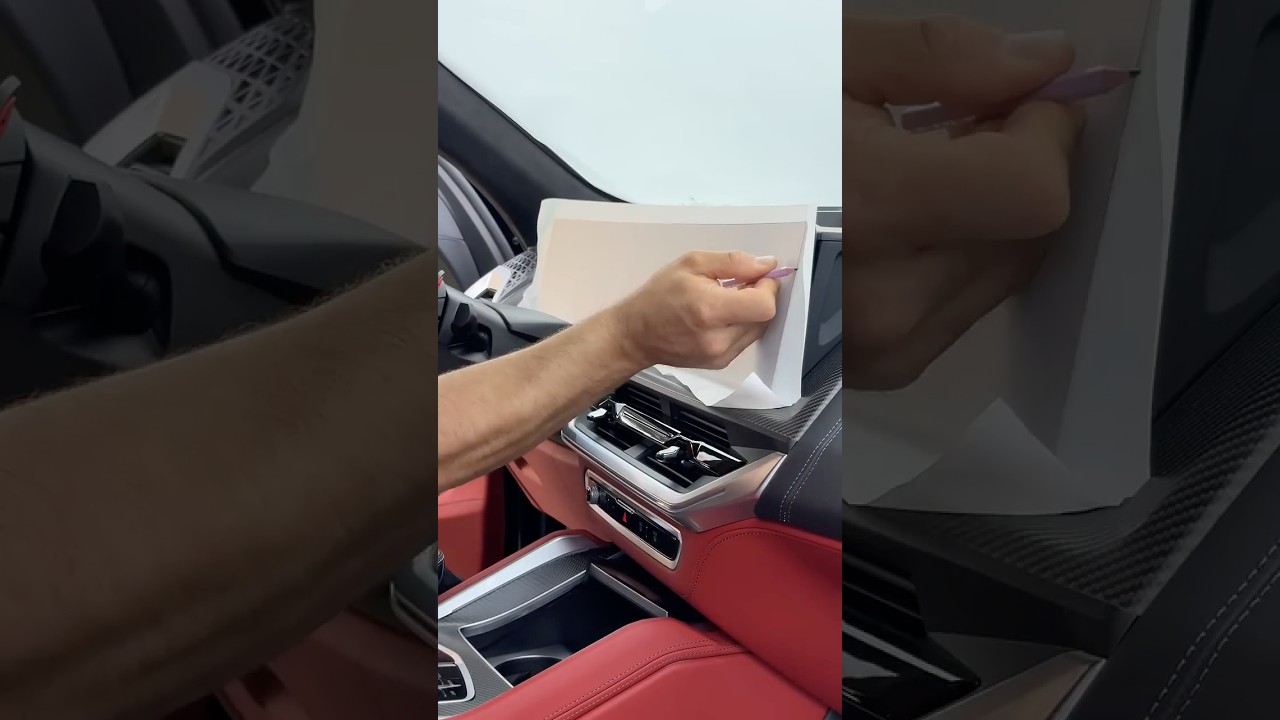 DIY Protective Film Template for Car Display