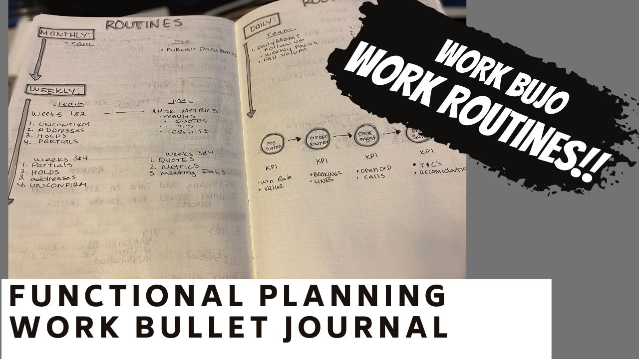 Functional WORK Bullet Journal Routines