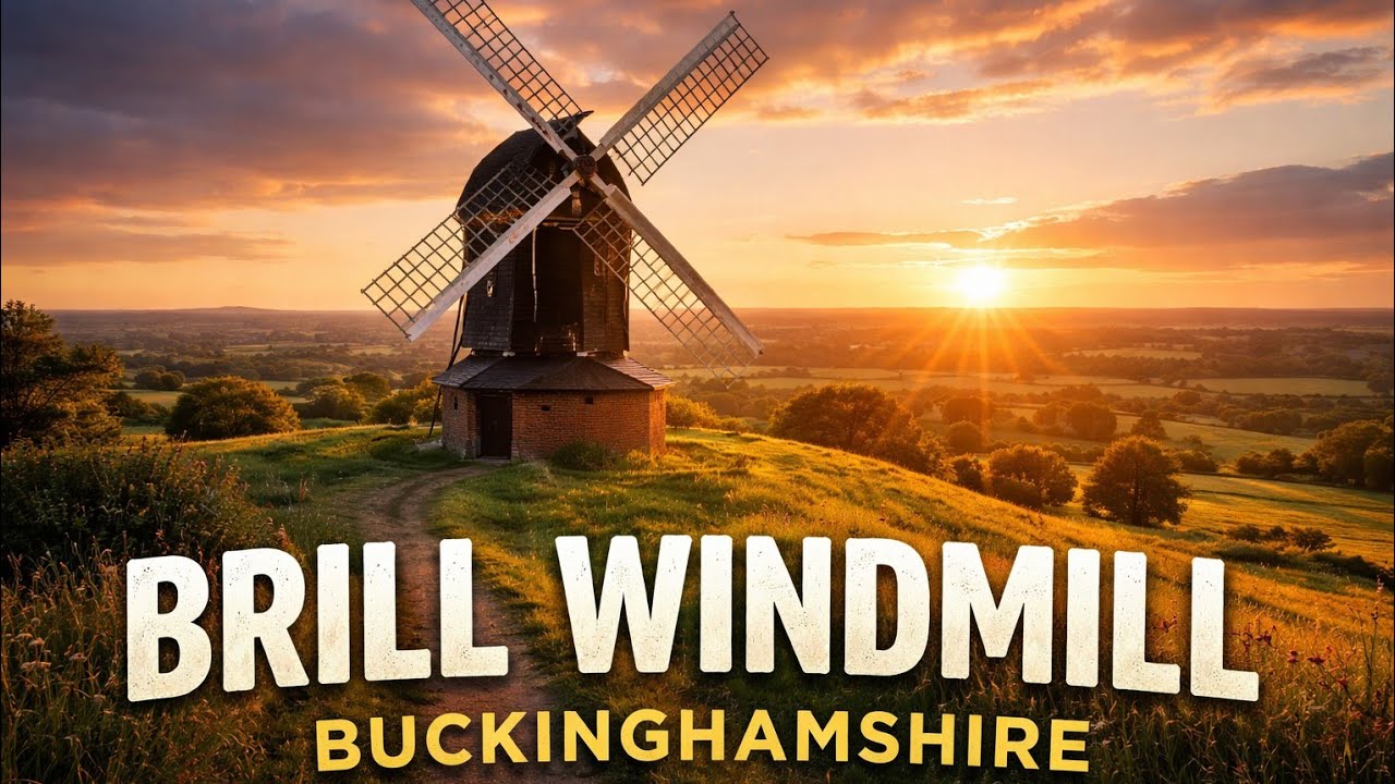 Brill windmill Buckinghamshire 4K hd Cinematic Aerial drone footage. 