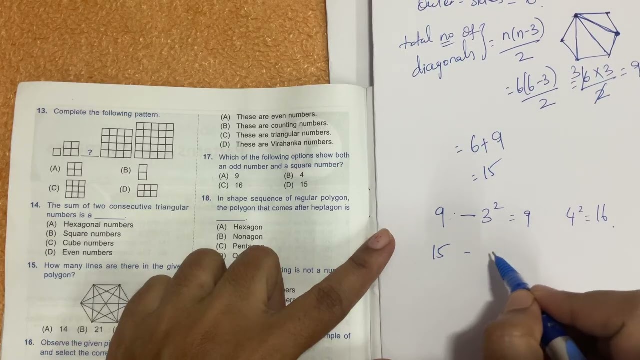 IMO CLASS -6- CHAPTER-1-  PATTERNS IN MATHEMATICS - Q.NO: 11 - 20