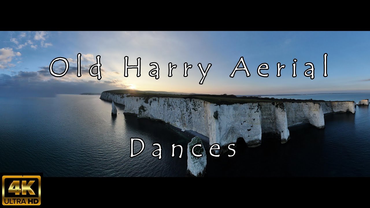 Old Harry Aerial Dances, UNESCO World Heritage Site, Jurassic Coast, Dorset, UK - Drone Cinematic 4K