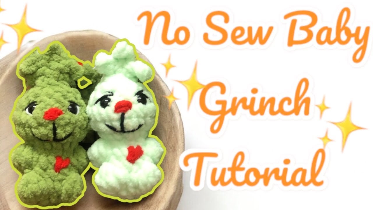 How to Crochet a No-Sew Grinch🧶/Beginner pattern Tutorial/Easy Christmas pattern ✨