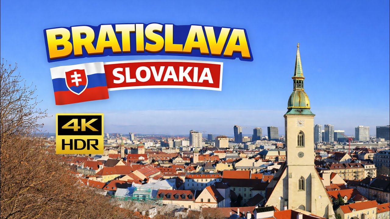 Bratislava, Slovakia Walking Tour | 4K HDR | Historical Old Town & Castle