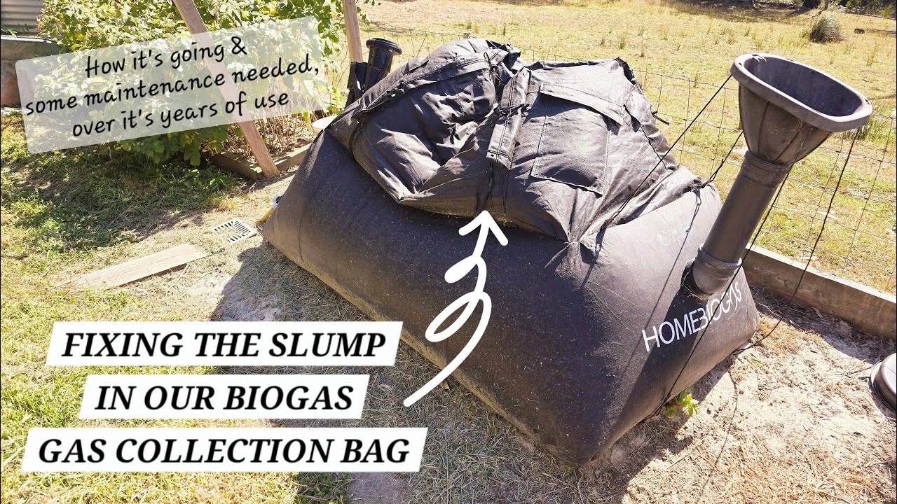 Maintenance on our Biogas - Saggy Gas Collection Bag on HomeBiogas after 5 Years of Use