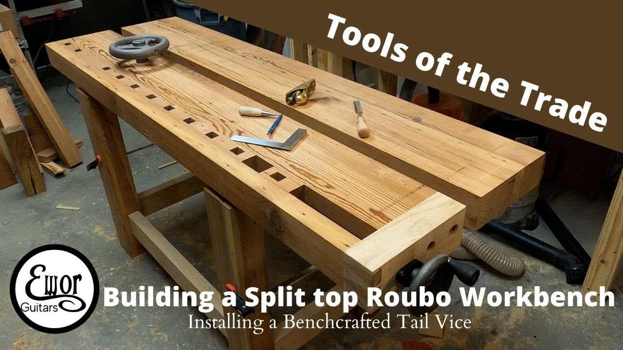 Building a Split top Roubo workbench Part 3: Installing a Benchcrafted Tail Vice