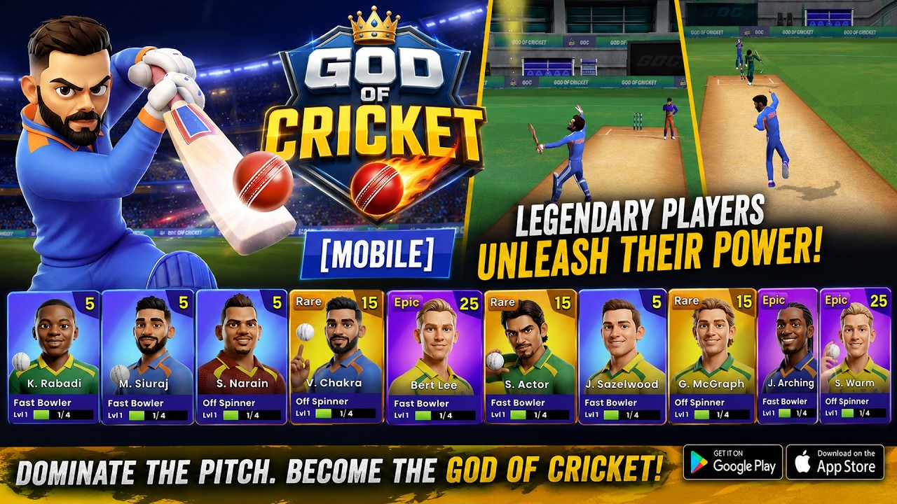King is gone, God has arrived ! Gods Of Cricket on Mobile - Deftouch