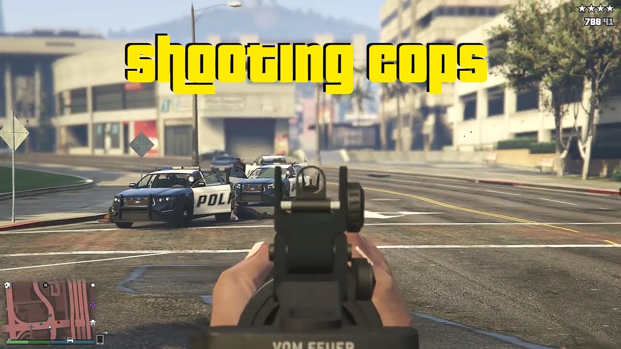 GTA 5 - First Person Shooting and Killing Cops