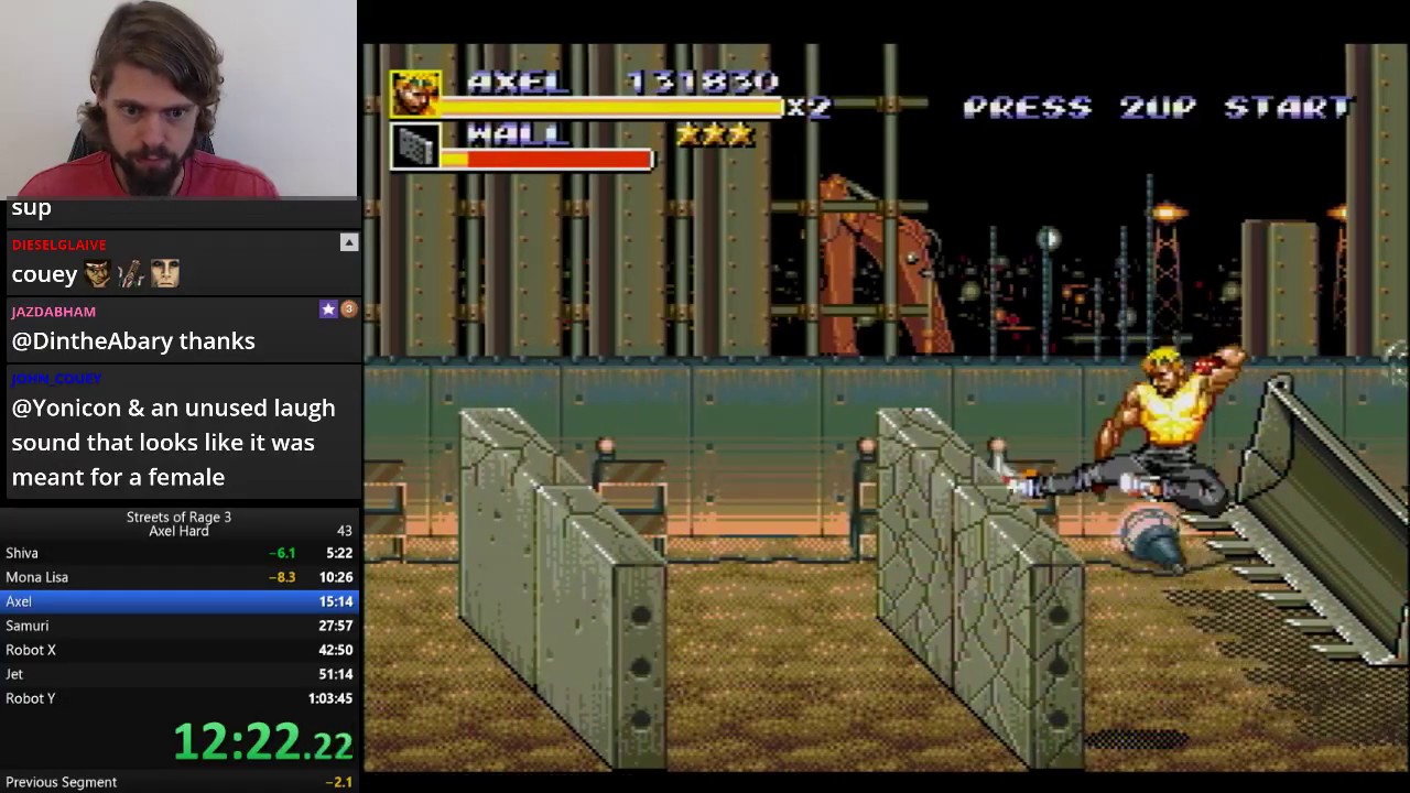 [PB] Streets of Rage 3 Axel Personal Best on Hard