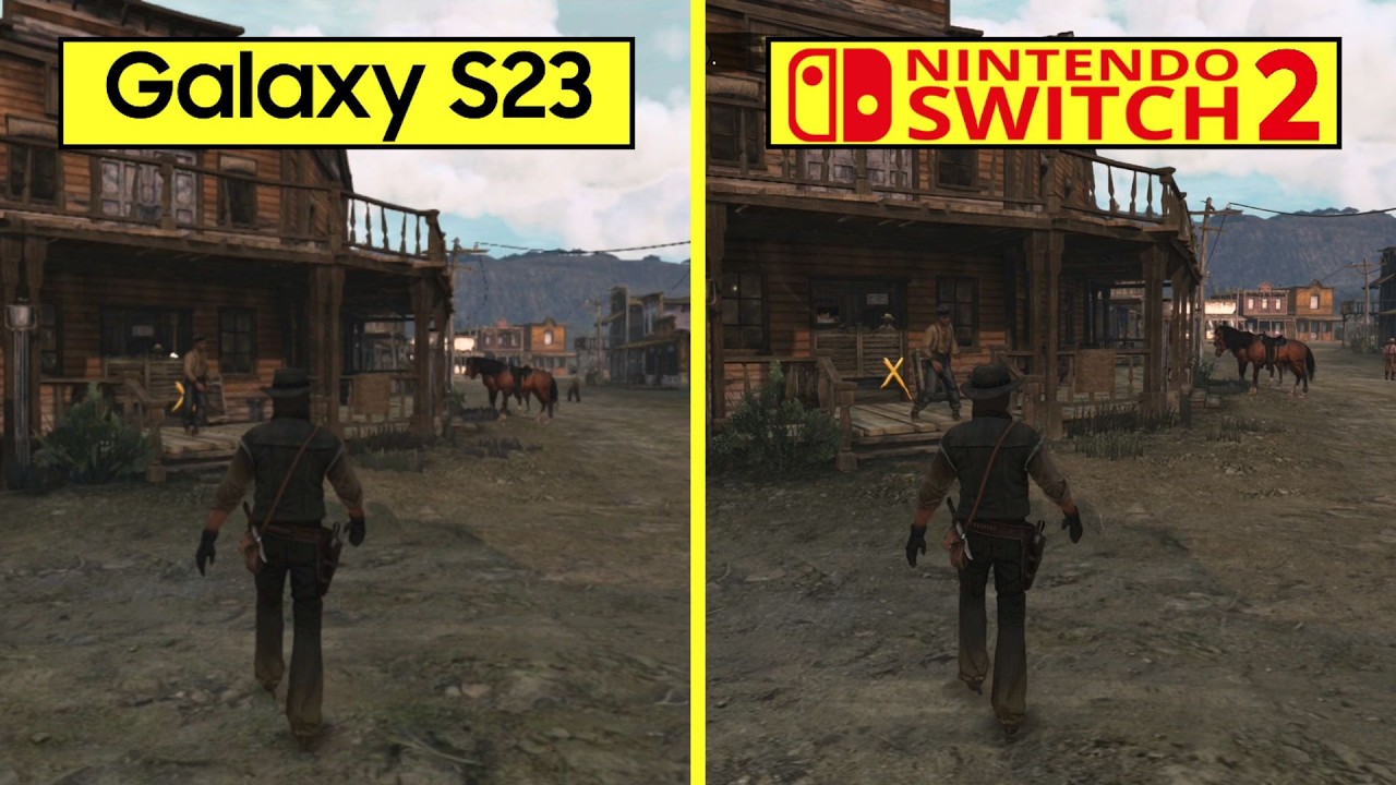 Red Dead Redemption: сравнение графики для Android Mobile (Samsung Galaxy S23) и Switch 2