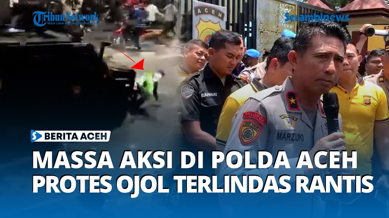 Kapolda Aceh Temui Massa Aksi Solidaritas Ojol Terlindas Rantis