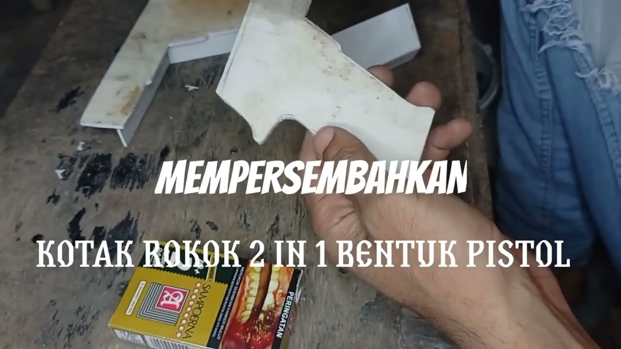 kotak rokok 2 in 1 dari paralon bentuk pistol
