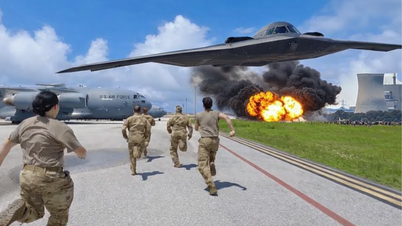 Venezuela Shocked! Female US Air Force B2 Spirit Pilot Makes Emergency Takeoff at Full Speed