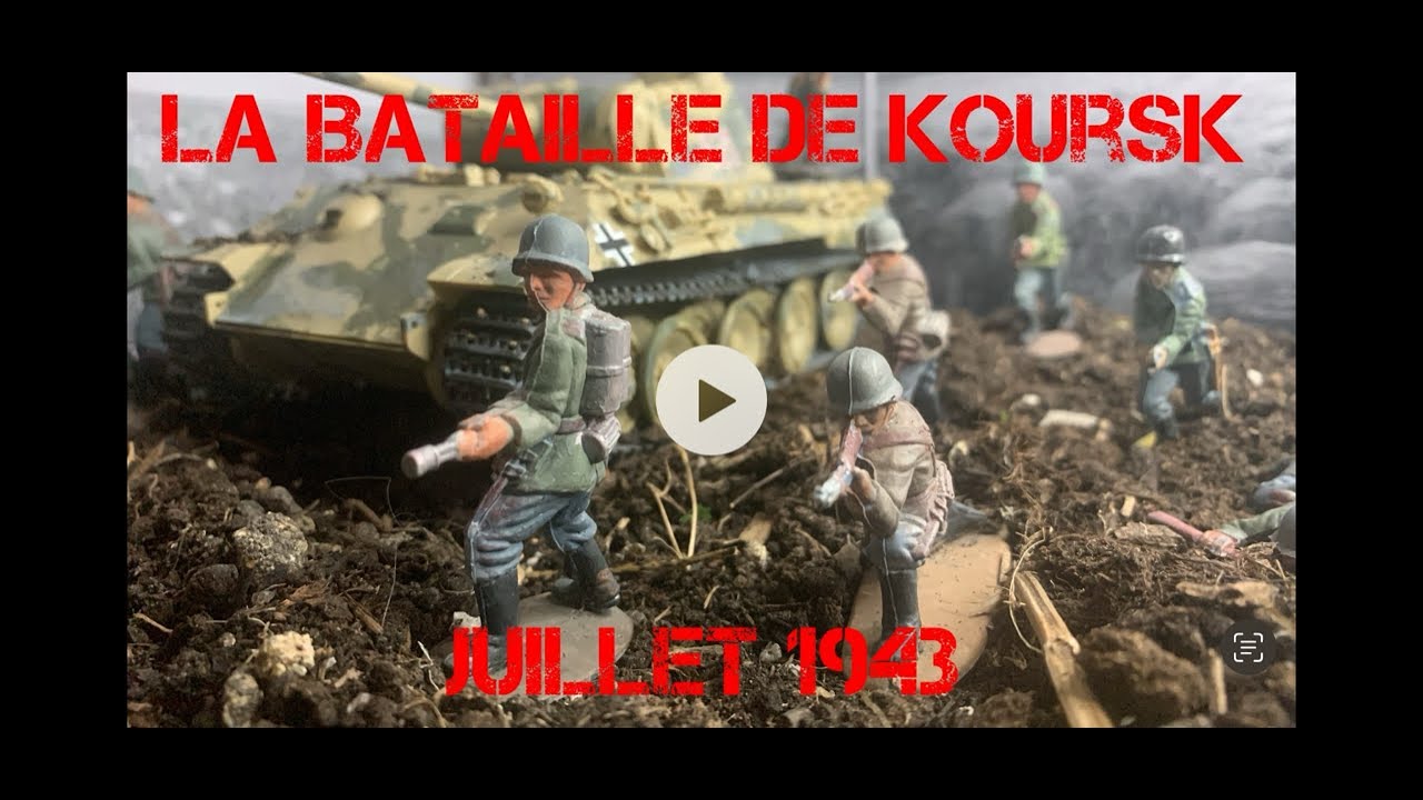 Guerre en Russie: Bataille de Koursk 1943 Diorama Stopmotion Airfix 1/32 Seconde guerre mondiale.
