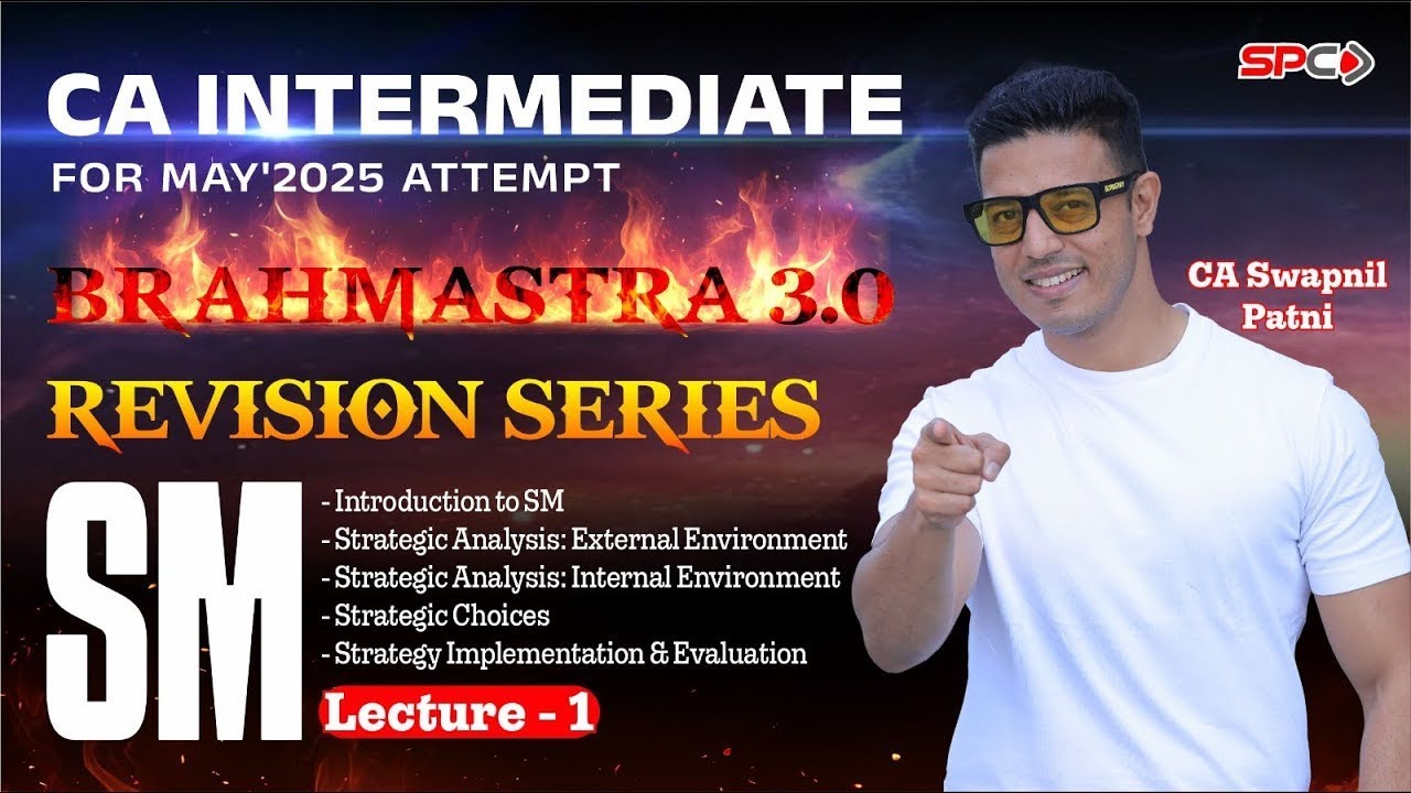 CA Inter SM Brahamastra 3.0 Revision Series For Jan 26 Attempt By CA Swapnil Patni