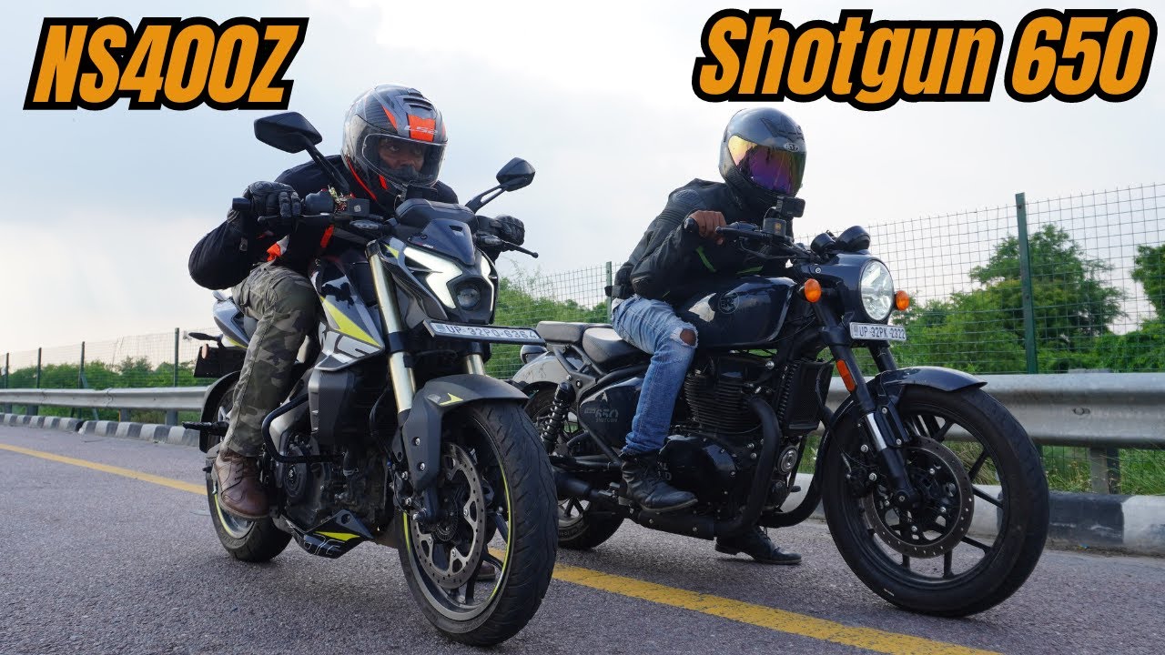 NS400Z vs ShotGun 650 Drag Race